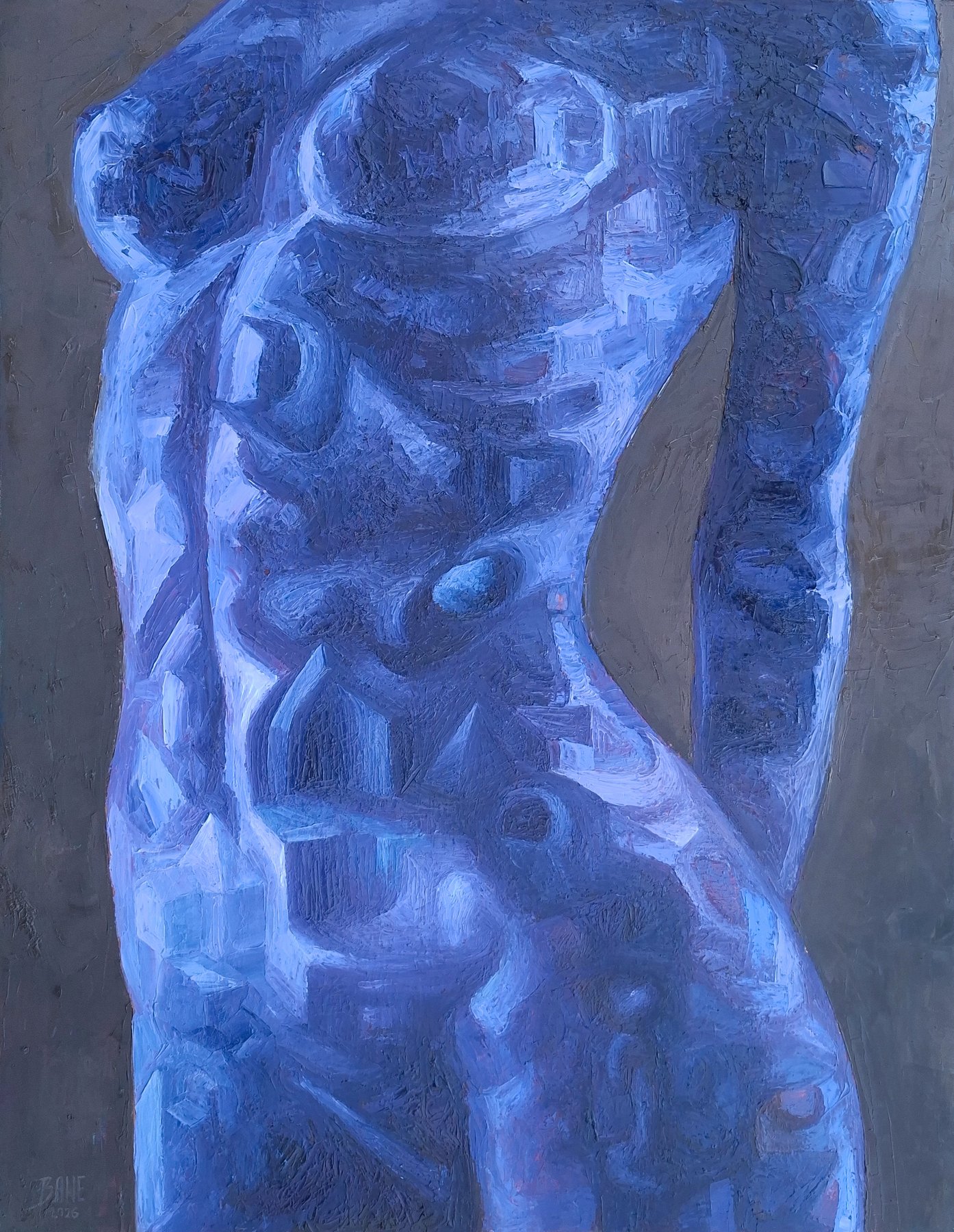Nocturne for a Goddess, oil on canvas, 70 × 90 cm, 2026